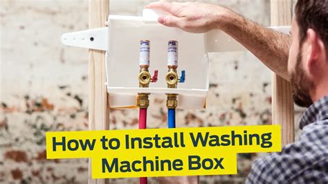 electrical outlet box for washing machine placement|sharkbite washing machine outlet box.